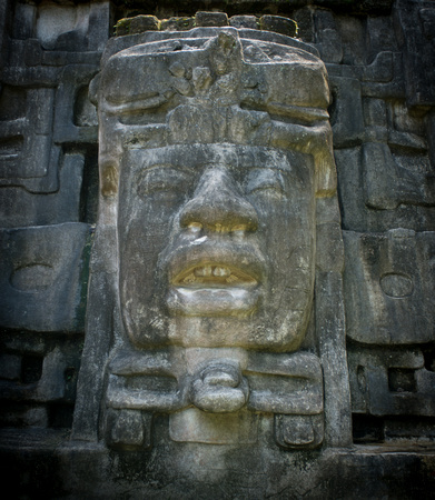 Mayan Temple Detail - Mask